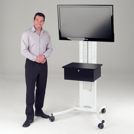 Secure Mobile TV Stand | Mounts Screens up to 50''